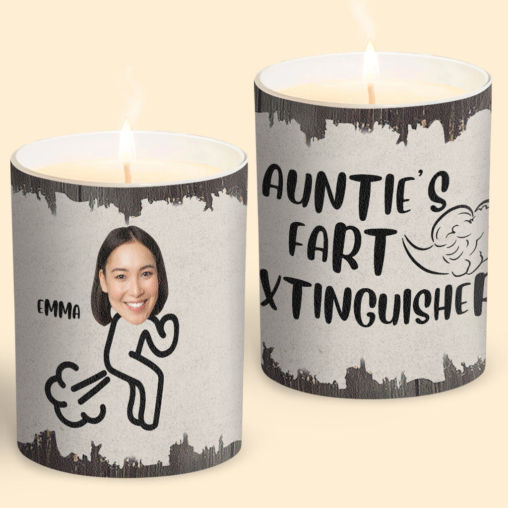 Furzlöscher – Geschenk für Papa, Oma, Opa, Mama, Onkel, Tante, Sohn, Tochter, Bruder, Schwester, Enkelin, Enkel, Ehemann, Ehefrau, Freund, Freundin, Freund – Personalisierte Kerze mit Holzdeckel