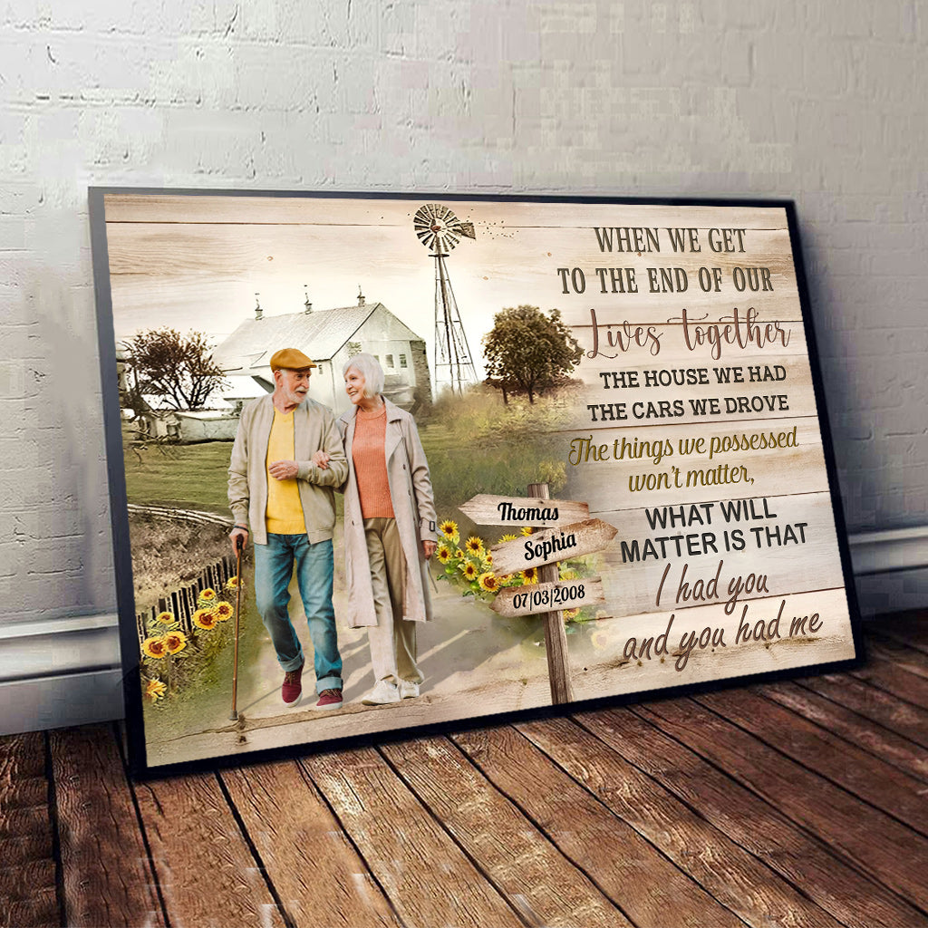 I Had You And You Had Me - Personalized Husband And Wife Canvas And Poster