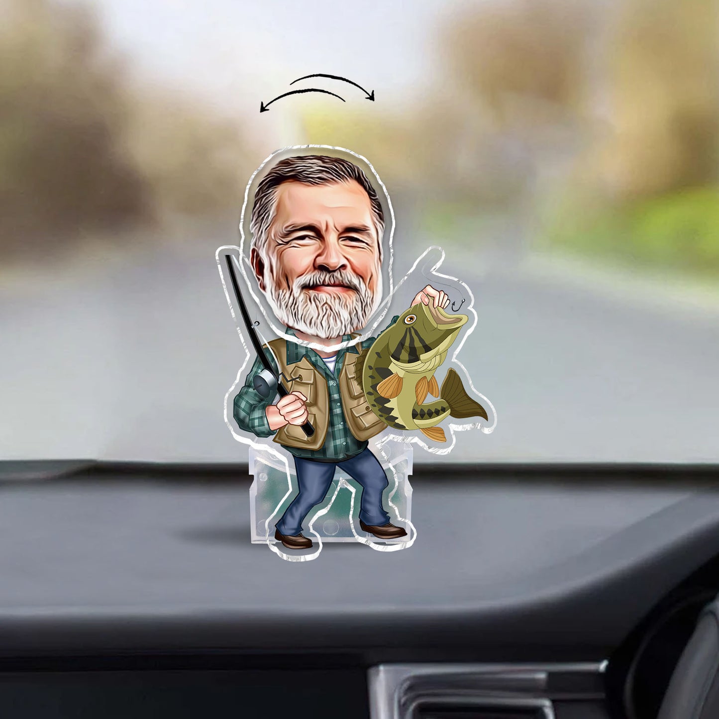 Der Schüttelhaken - Personalisierter Angel-Schüttelkopf