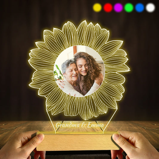 Du bist mein Sonnenschein – Geschenk für Mama, Oma, Schwester, Tochter, Sohn, Bruder, Opa, Papa, Ehefrau, Ehemann, Freund/Freundin – Personalisierte, geformte Leuchtplatte