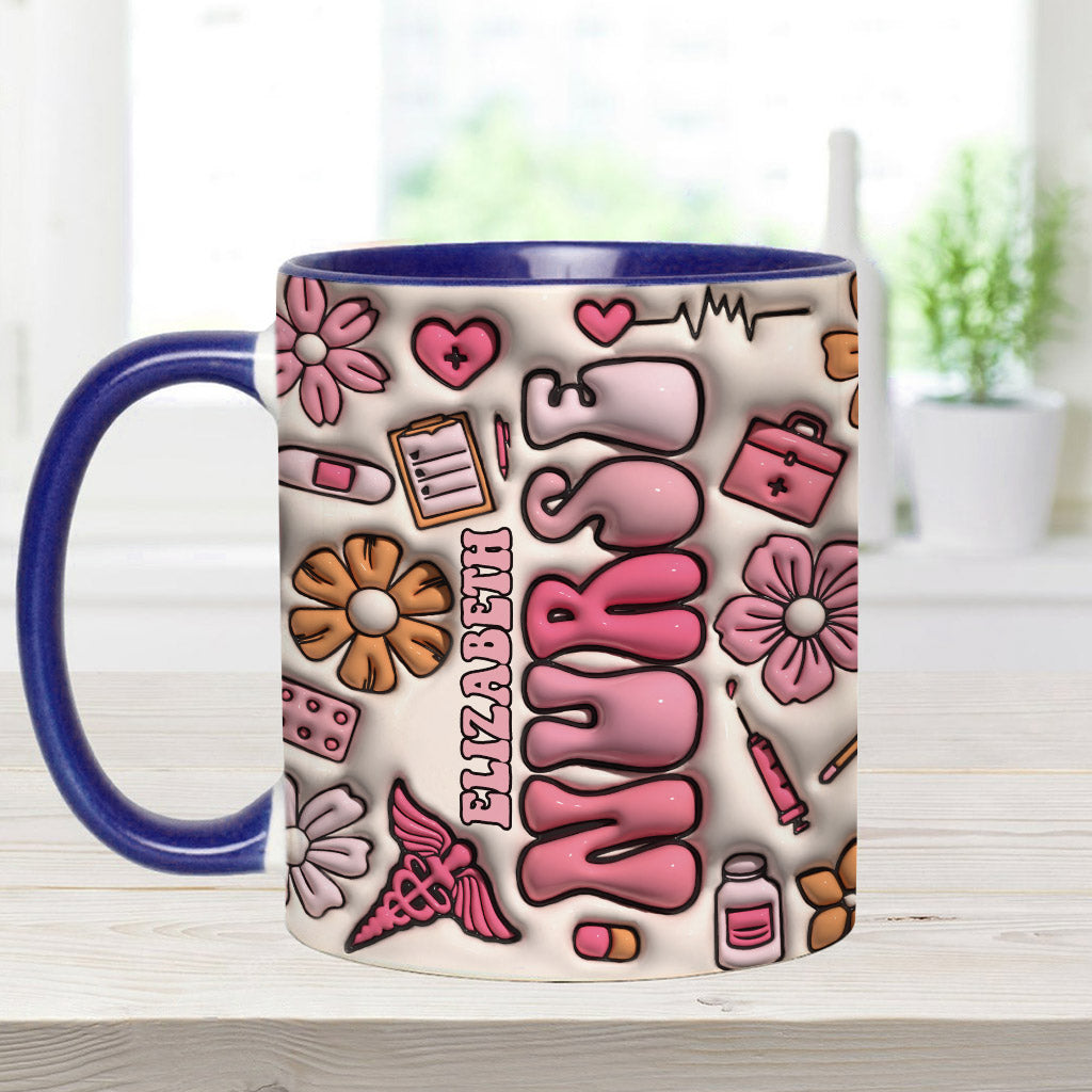 Aufblasbarer, personalisierter Becher mit Krankenschwester-Motiv