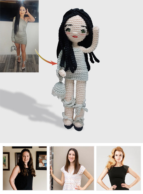 Deine Puppe – Personalisierte Stiefmutter-Handstrickpuppe