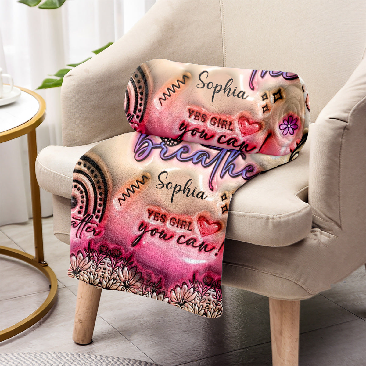 Positive Affirmationen Schmetterling - Personalisierte Schmetterlingsdecke