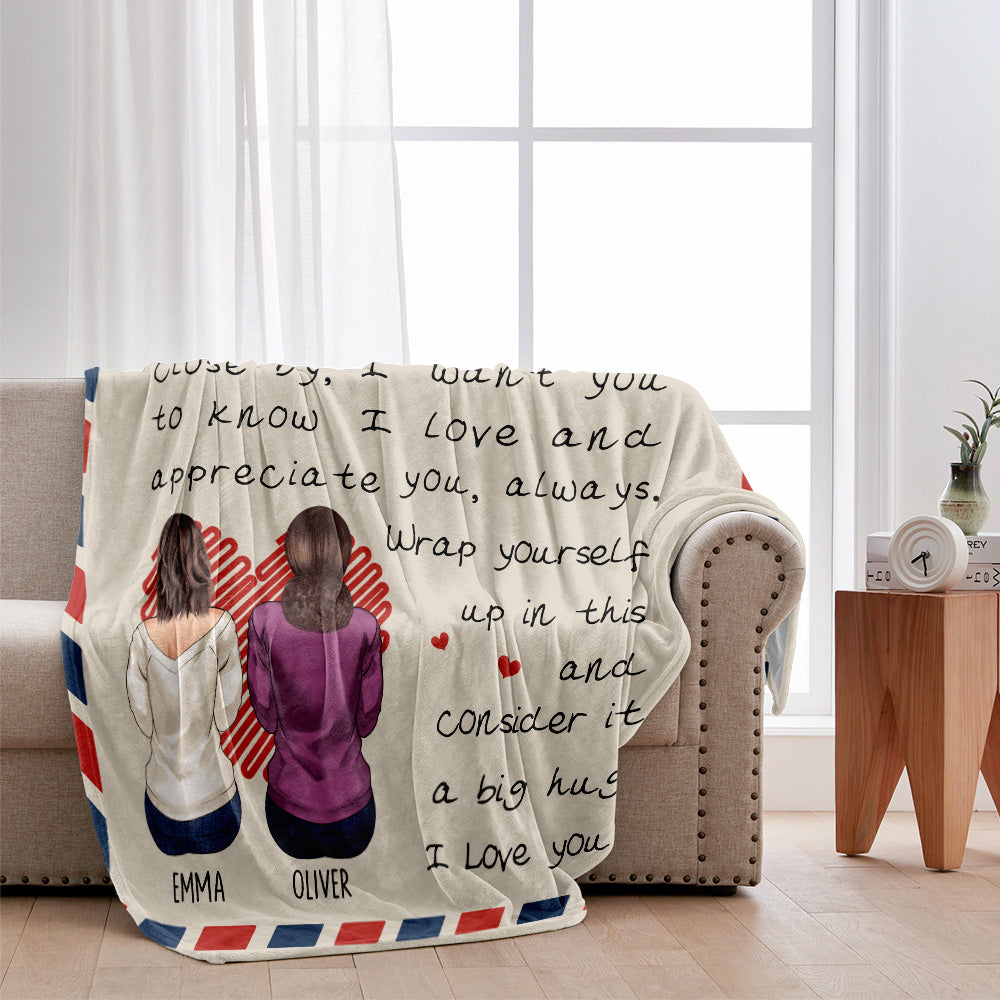 Dear Dad - Gift for dad, grandma, grandpa, mom, uncle, aunt, son, daughter, brother, sister, granddaughter, grandson, husband, wife, boyfriend, girlfriend, friend - Personalized Blanket