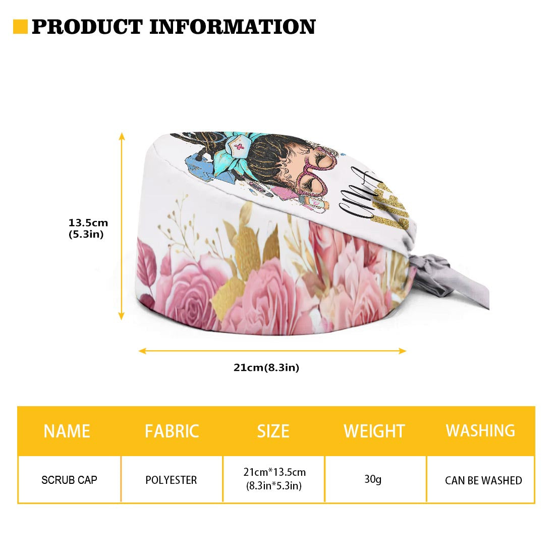 Nurse Life – Personalisierte OP-Haube für Pflegekräfte