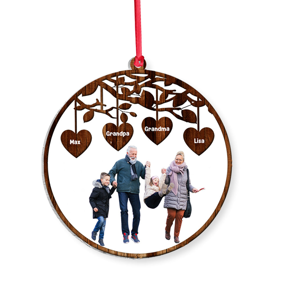 Enkelkinder 2023 – Personalisierter transparenter Oma-Weihnachtsbaumschmuck