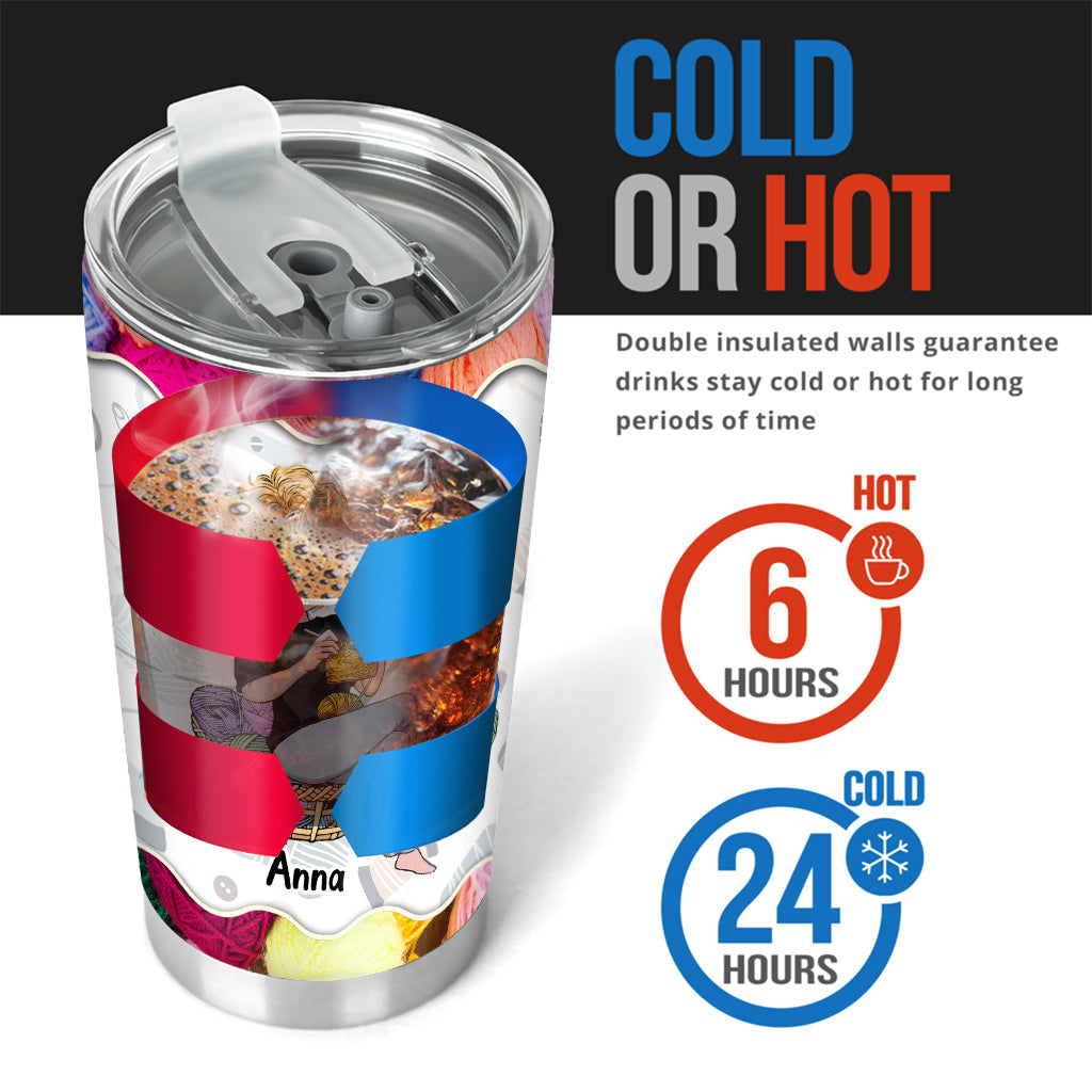 Menschen werden nicht gern gesehen - Personalisierter Häkelbecher