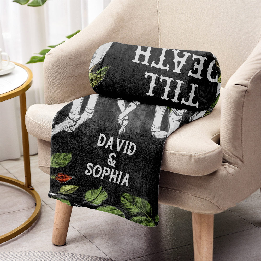 Bis dass der Tod uns scheidet – Personalisierte Totenkopfdecke