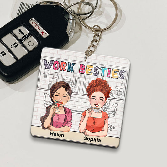 You Are The Reason I Don't Punch People At Work - Personalized Colleague Keychain
