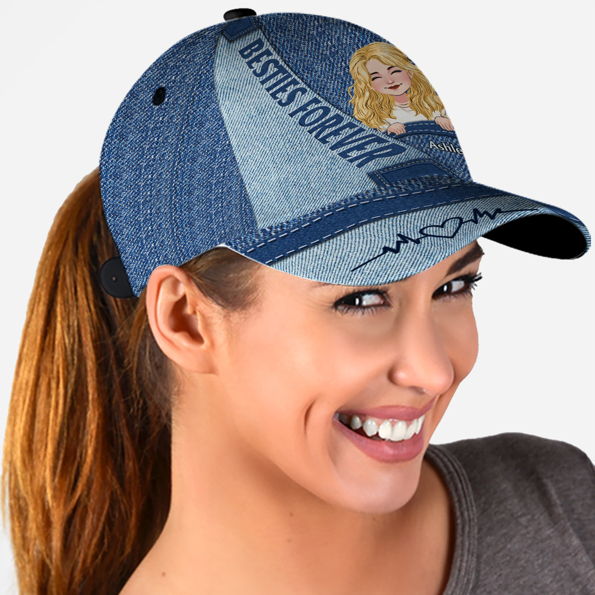 Für immer beste Freundinnen – Personalisierte Bestie Classic Cap