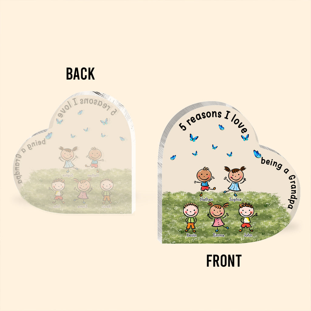 Liebe Oma sein – Geschenk für Oma, Mama, Tante, Opa – Personalisierte Acrylplakette in individueller Form