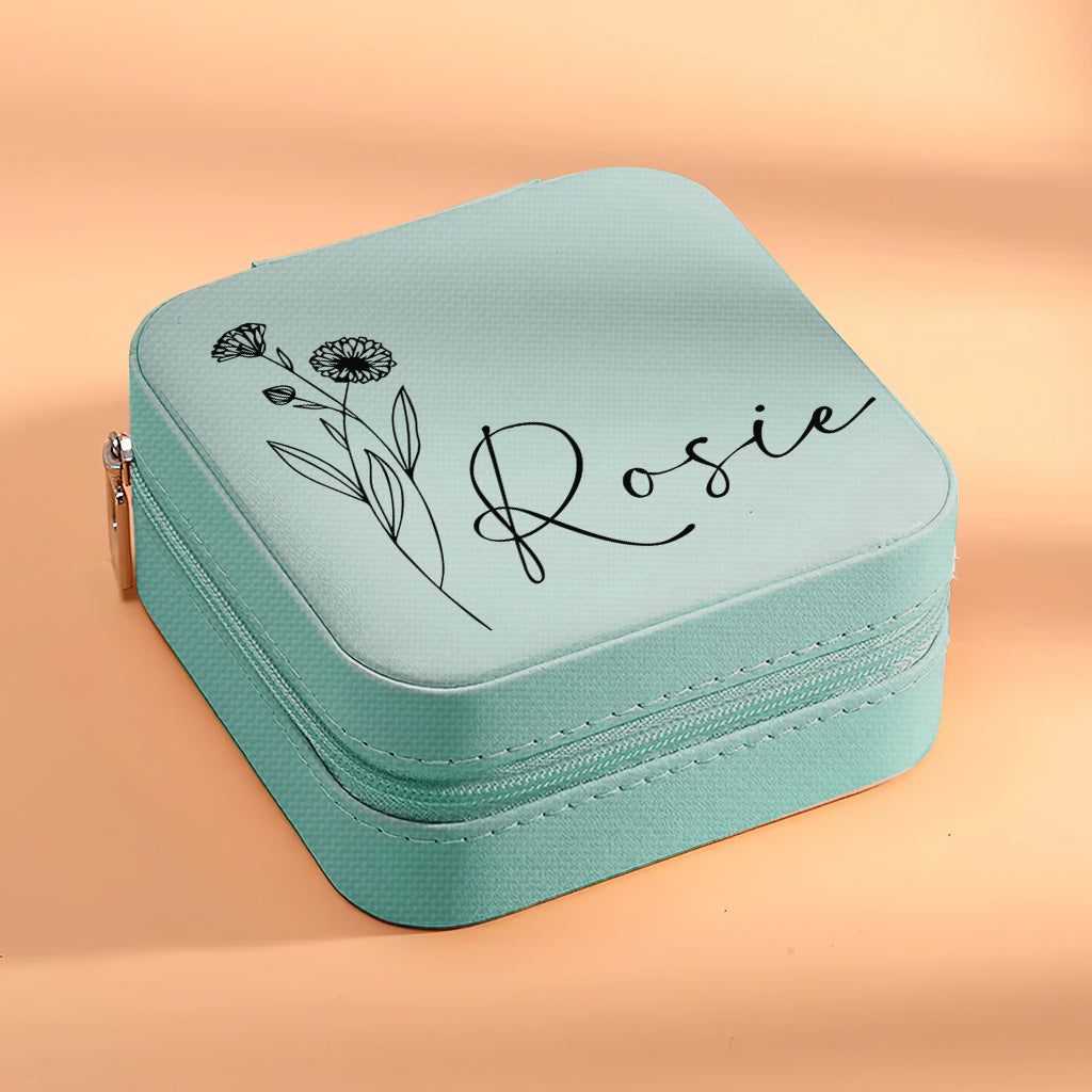 Geburtsblume – Personalisierte Schmuckschatulle für die Tochter