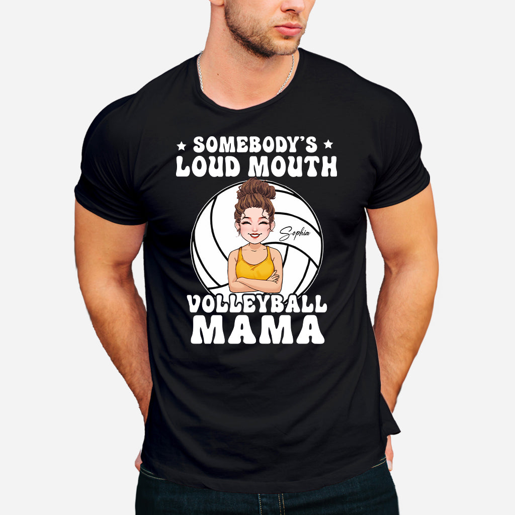 Lautstarke Volleyball-Mama – Personalisiertes Volleyball-T-Shirt und Hoodie