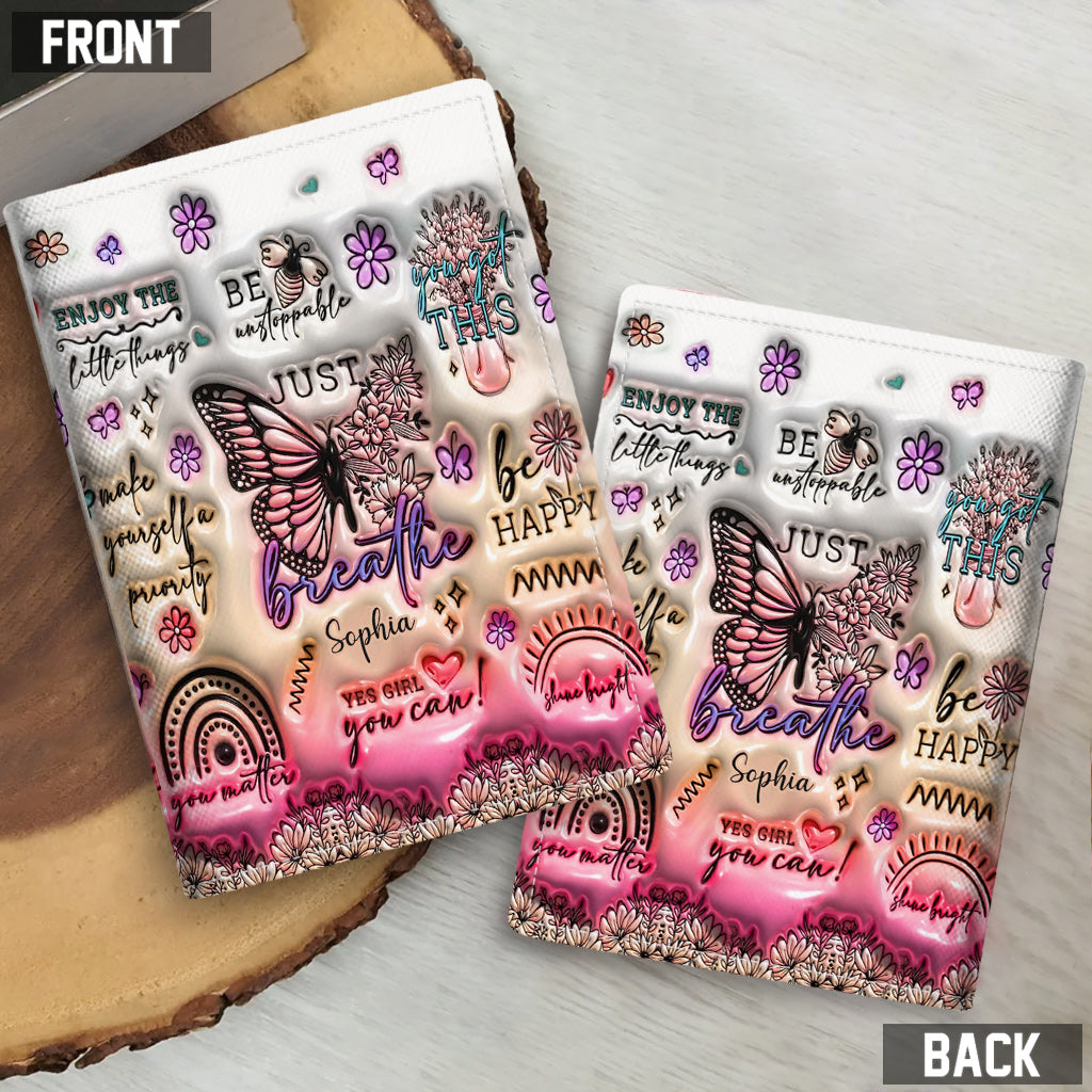 Positive Affirmationen Schmetterling – Personalisierter Schmetterlings-Passhalter