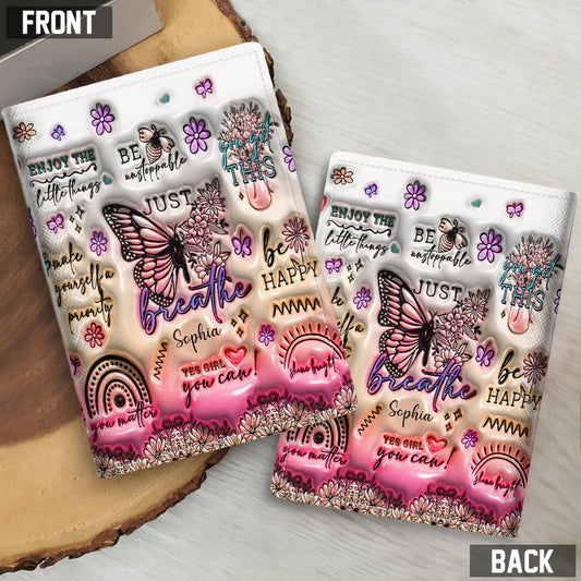 Positive Affirmations Butterfly - Personalized Butterfly Passport Holder