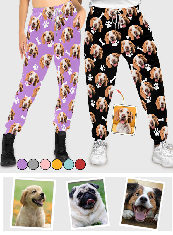 Custom Pet Photo Unisex Sweatpants - Gift for dog lovers - Personalized Unisex Sweatpants