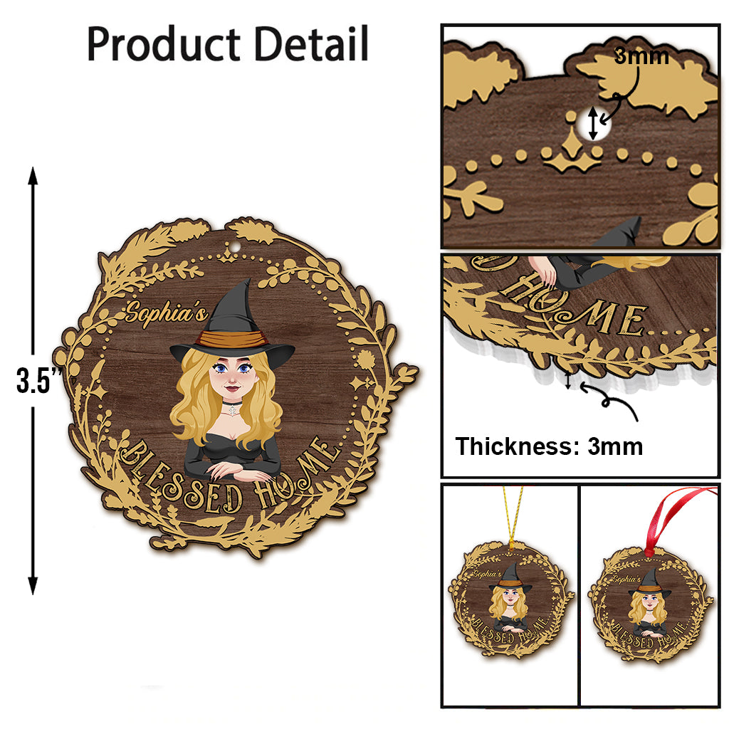 Blessed Home - Personalized Witch Ornament