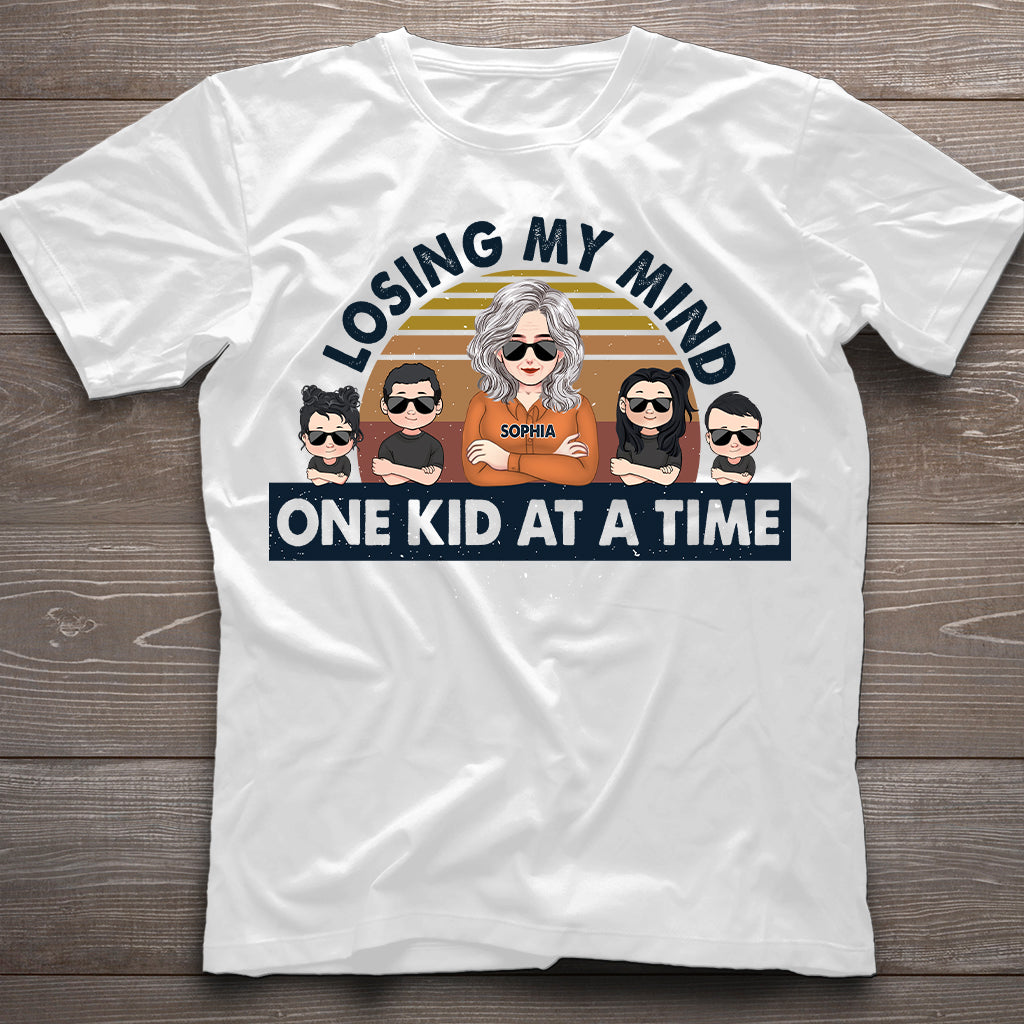 Losing My Mind One Kid At A Time - Gift for dad, dad - Personalized T-shirt And Hoodie