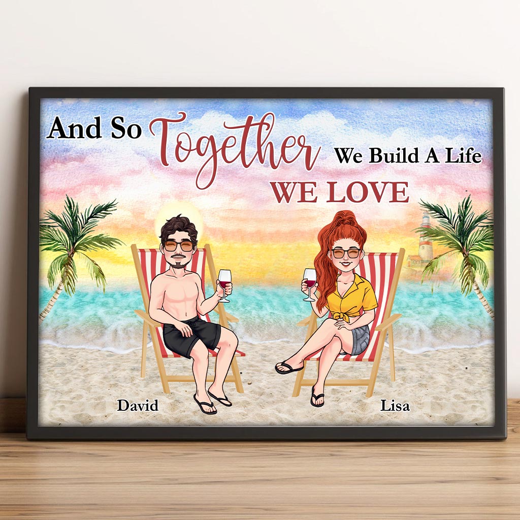 Du und ich, wir schaffen das – Personalisierte Leinwand und Poster für Meeresliebhaber