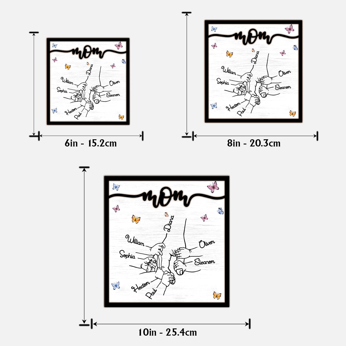 Halt meine Hand – Personalisiertes 2-lagiges Holzschild „Oma“ / Holzplakette