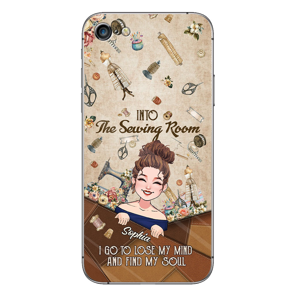 And Into The Sewing Room I Go - Personalized Sewing Phone Case