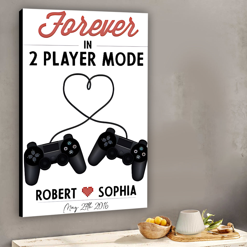 2-Spieler-Modus – Personalisierte Videospiel-Leinwand und Poster