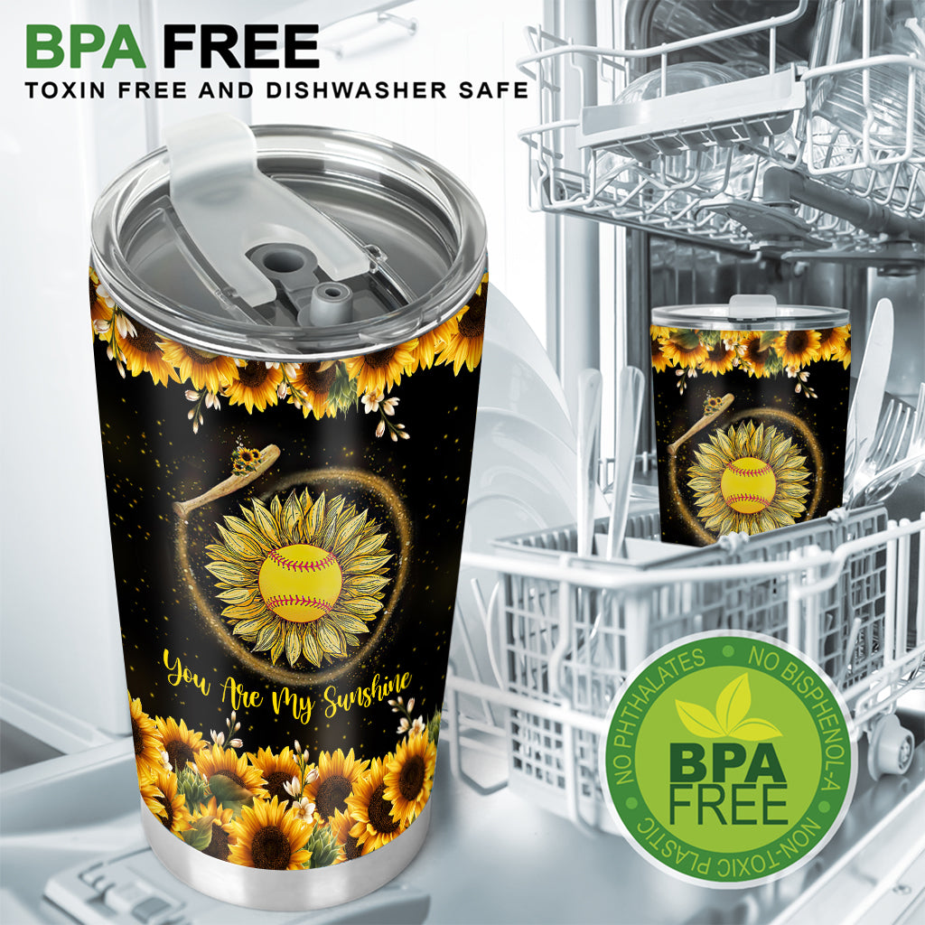 Du bist mein Sonnenschein – personalisierter Softball-Becher