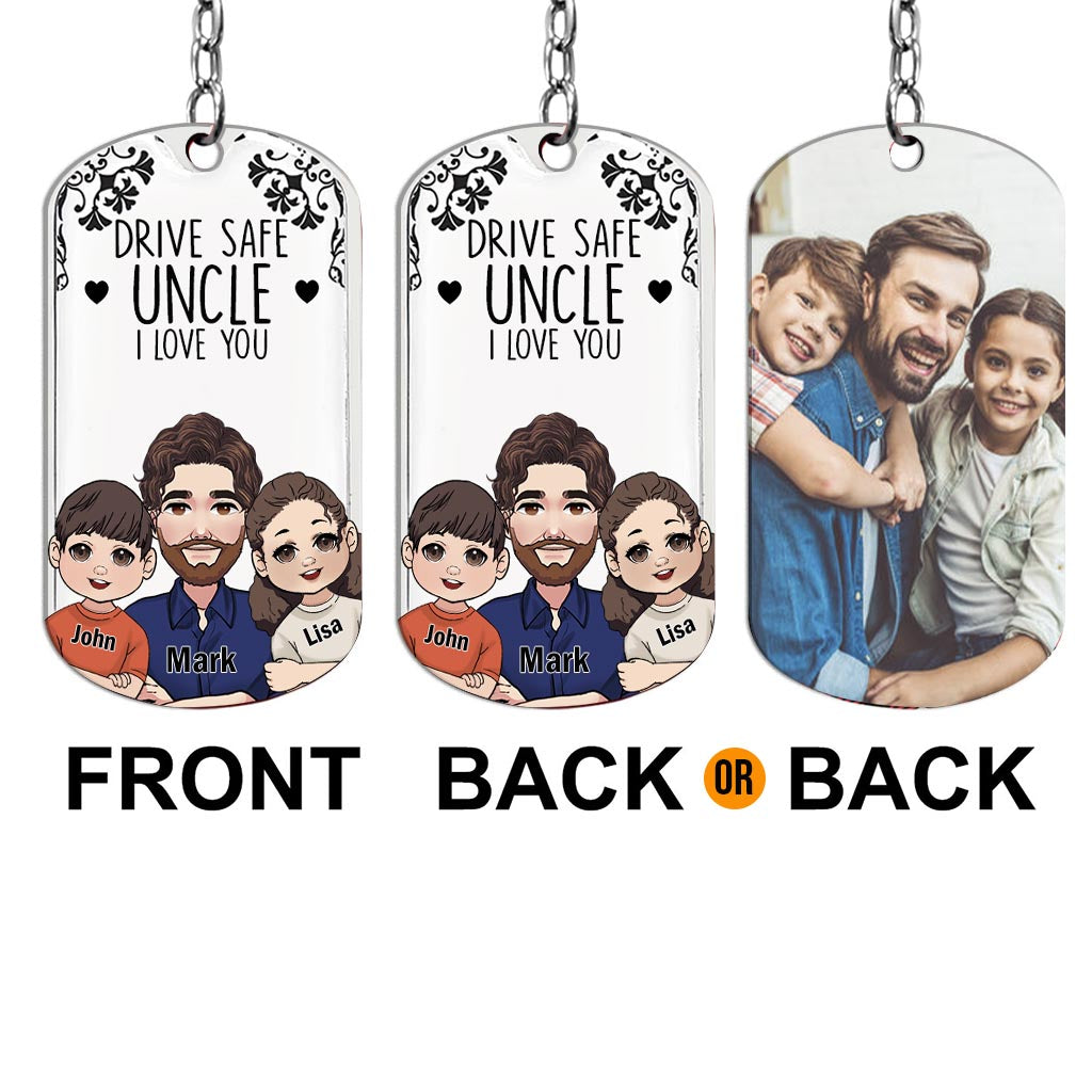 Gute Fahrt! – Geschenk für Opa, Papa, Onkel, Bruder – Personalisierter Schlüsselanhänger aus Edelstahl