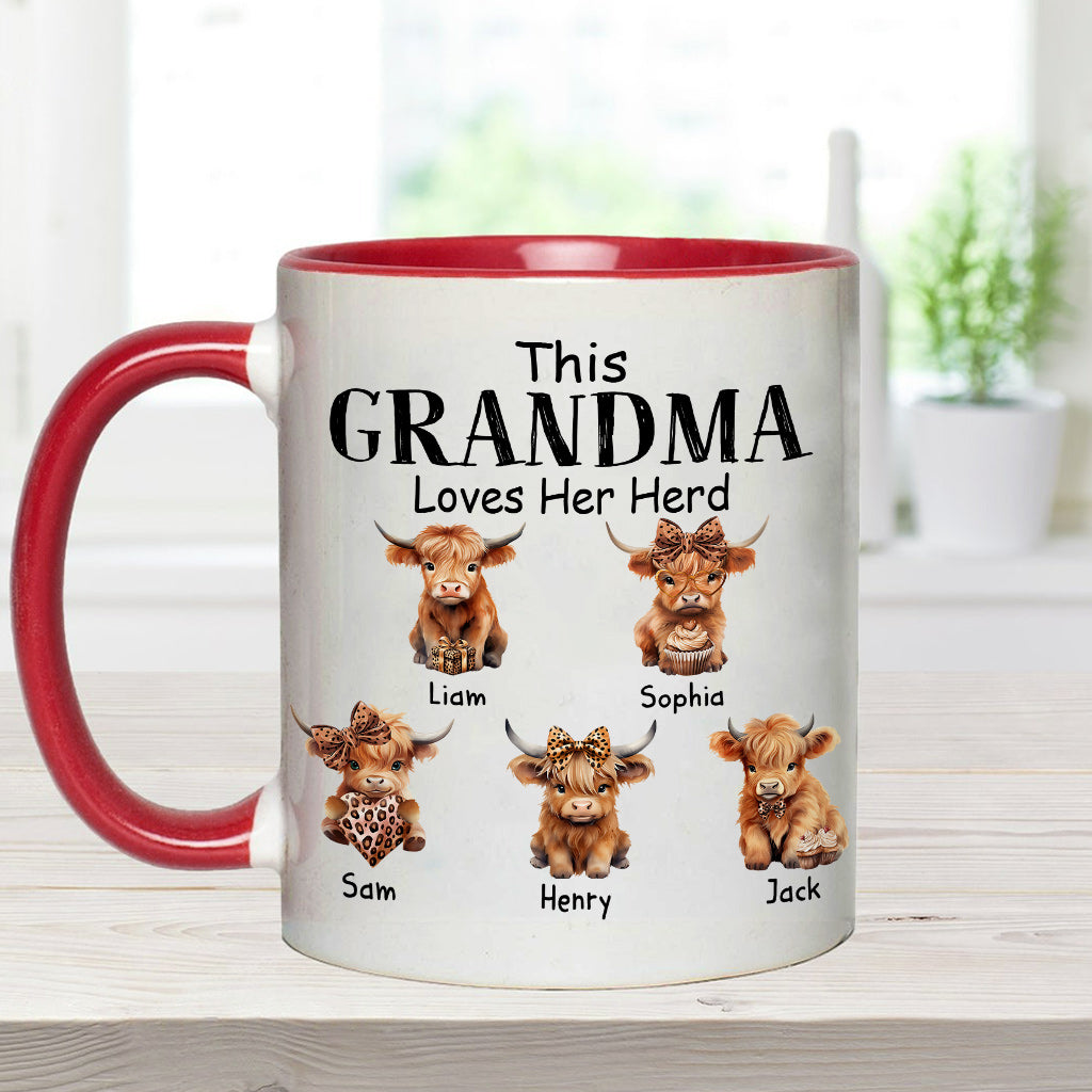 Oma/Nana/Mimi... liebt ihre Herde – personalisierte Tasse mit Oma-Akzent