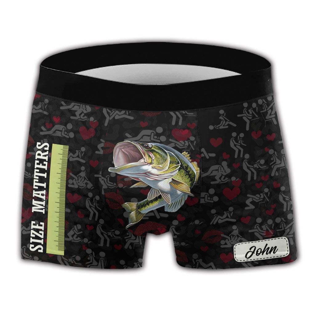 Größe ist wichtig – personalisierte Angel-Boxershorts für Herren