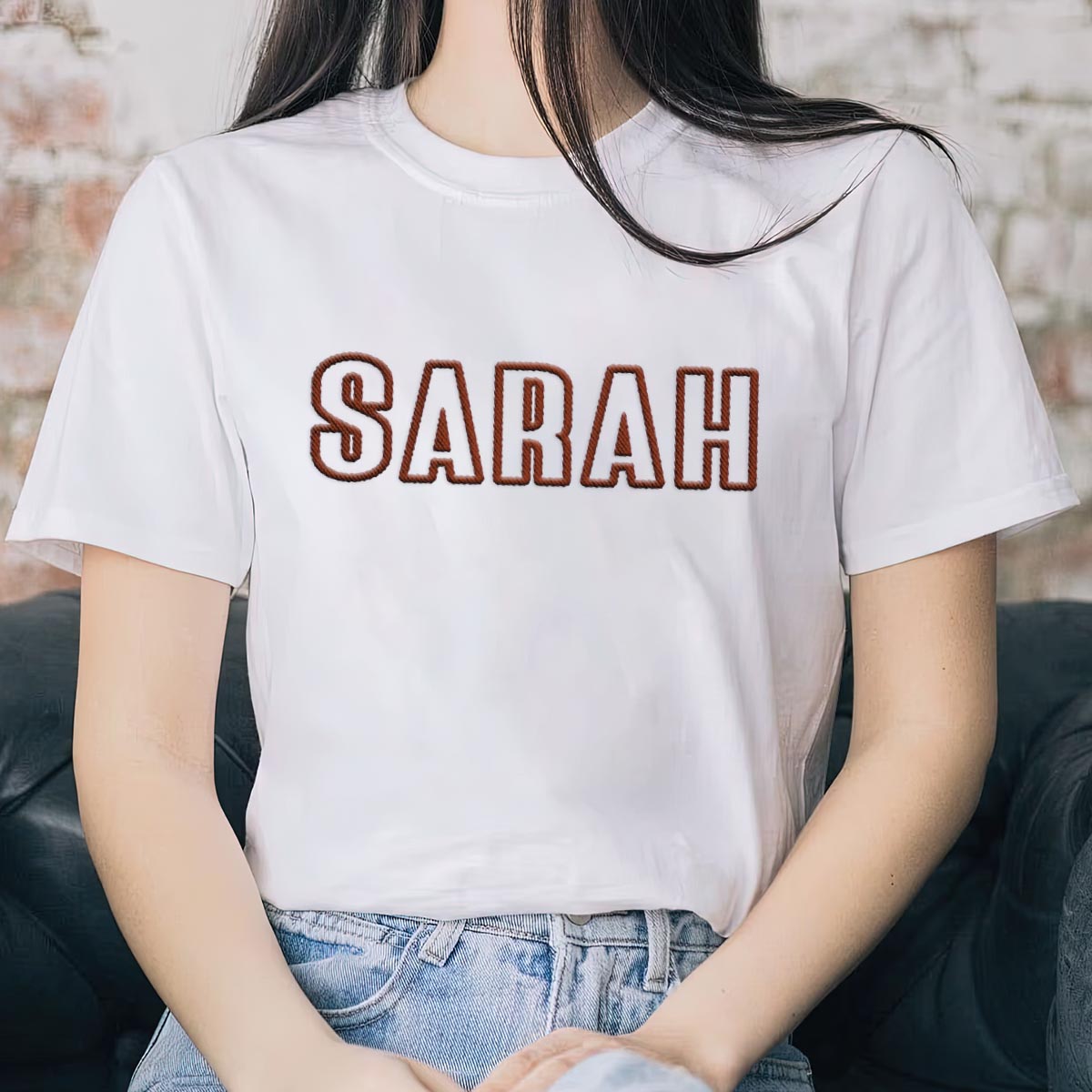 Custom Name - Personalized Daughter Embroidered T-shirt