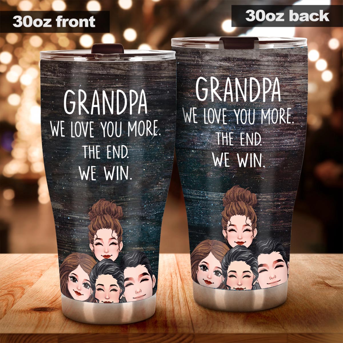 Papa, ich liebe dich mehr – Geschenk für Papa, Oma, Opa, Mama, Onkel, Tante – Personalisierter Trinkbecher