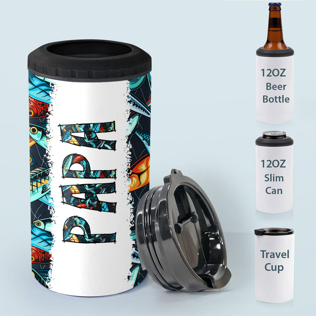 Reel Cool Dad – Angelgeschenk für Papa, Opa, ihn, Ehemann – Personalisierter Dosenkühler