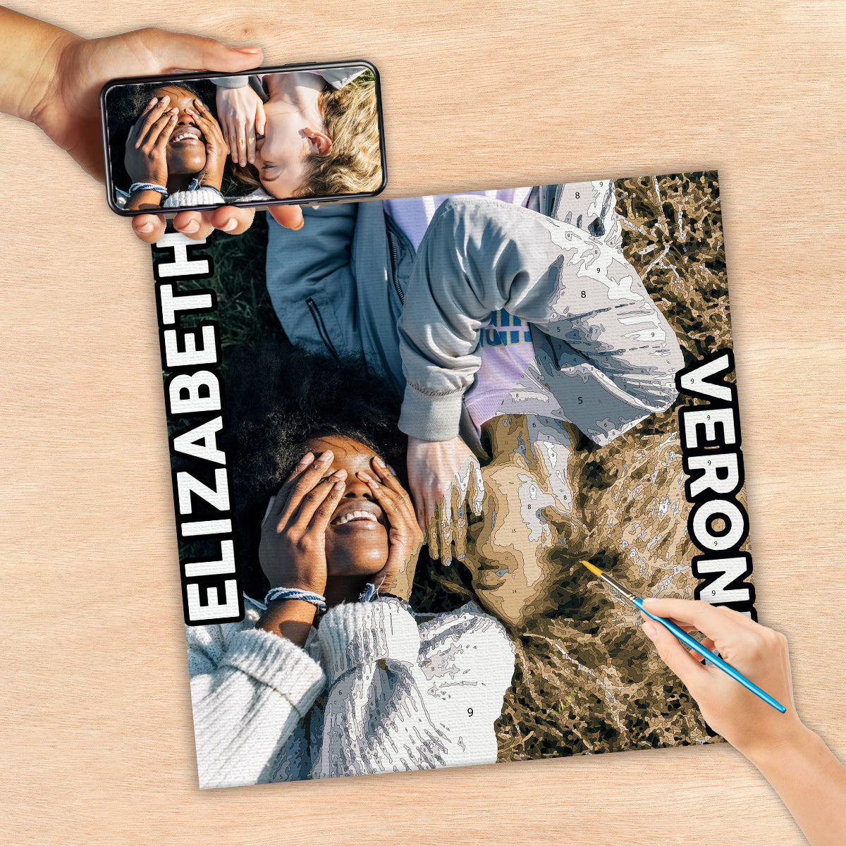 BFF Forever - Personalized Bestie Paint By Numbers Kit