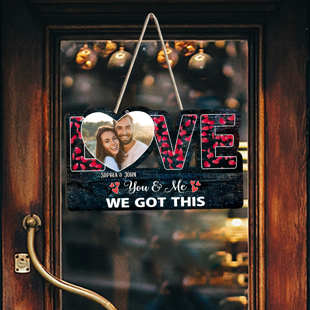 Das sind wir – Geschenk für Paare (Ehemann, Ehefrau, Freund, Freundin) – Personalisiertes Holzschild