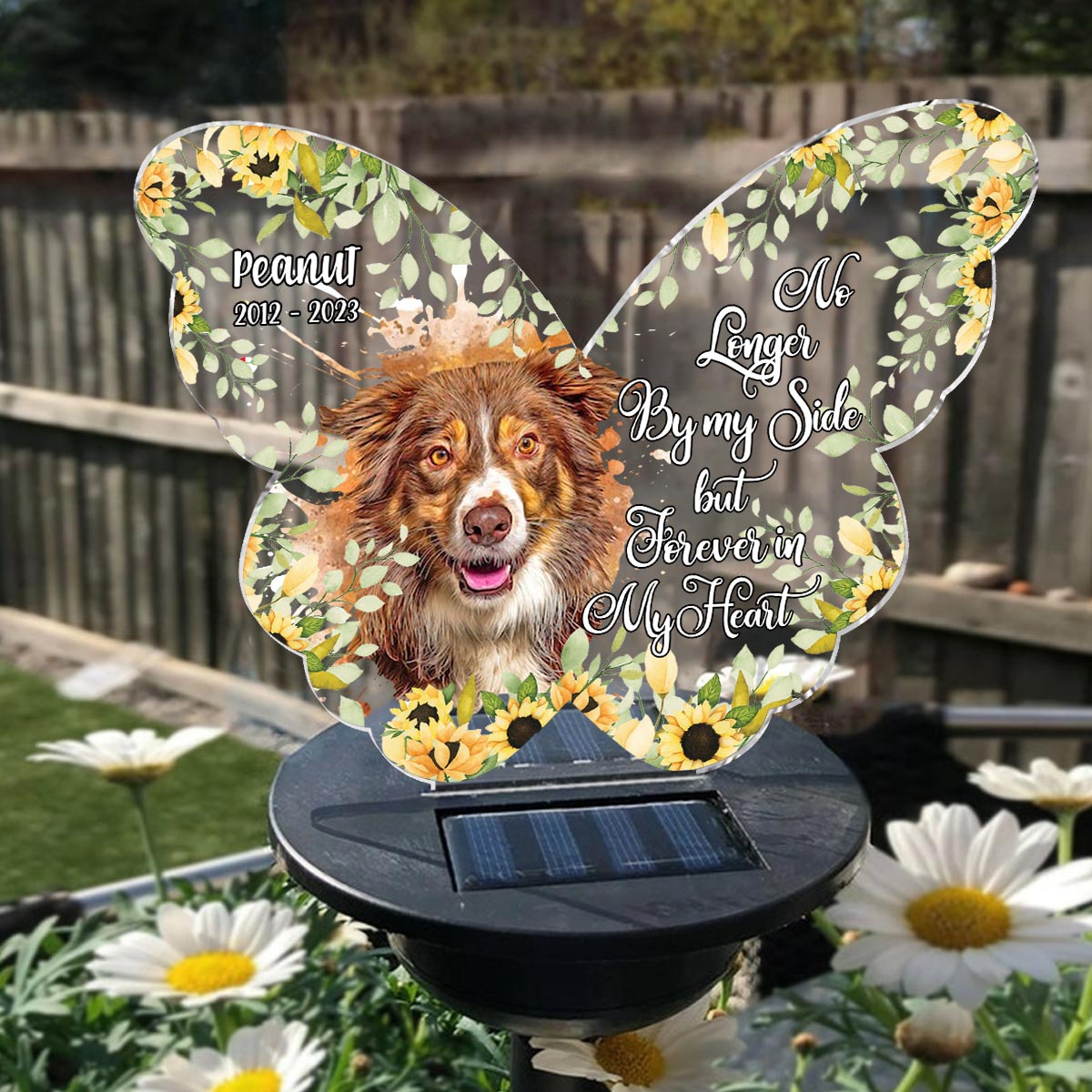 Wenn Liebe dich hätte retten können – Personalisierte Solar-Gartenleuchte für Hunde