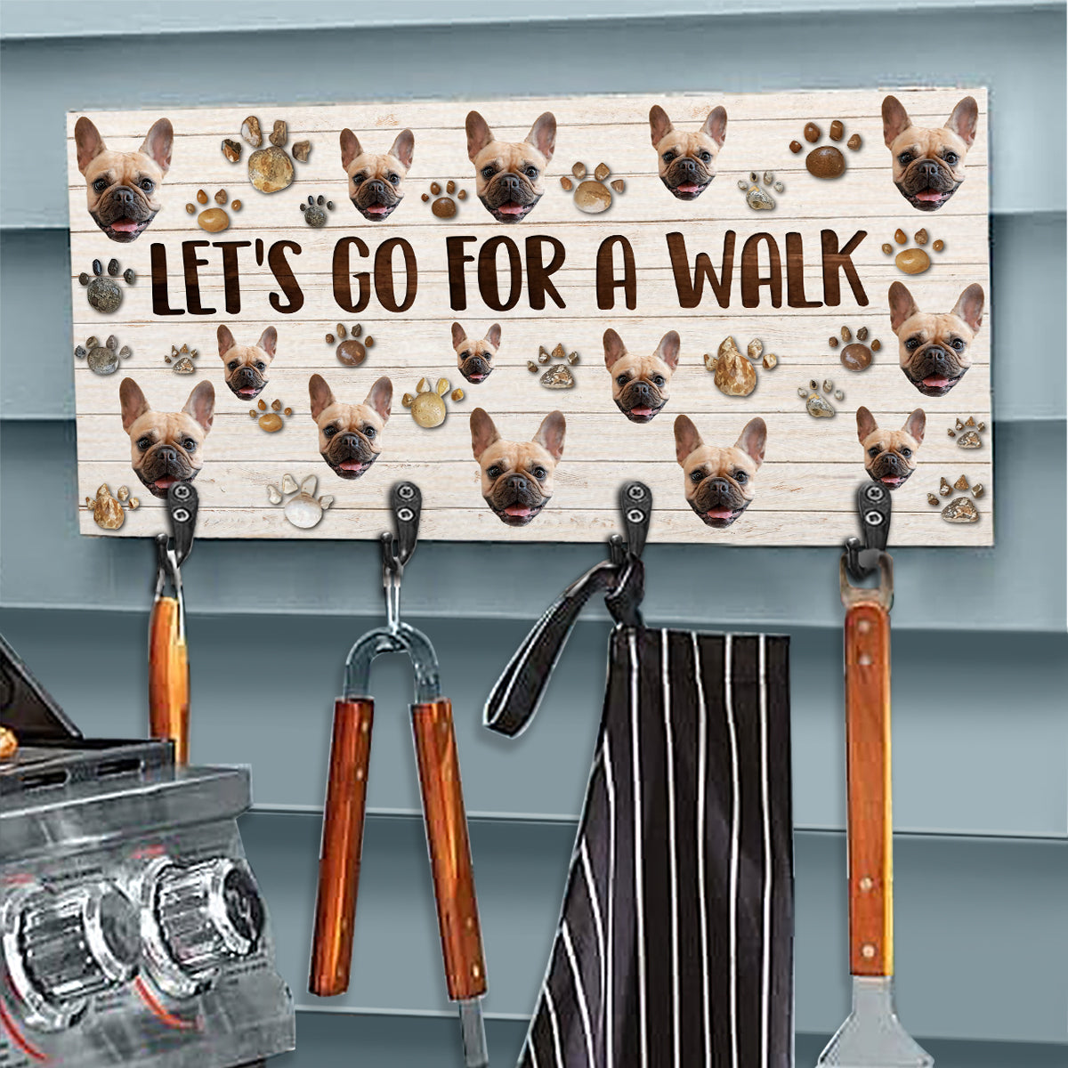 Let's Go For A Walk - Personalized Dog Key Rack
