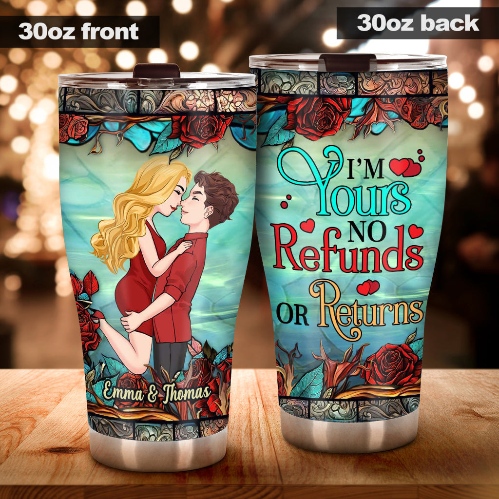 Ich habe dich kennengelernt. Ich mochte dich. Ich liebe dich. Du bleibst bei mir. Für immer dein – Geschenk für Ehemann, Ehefrau, Freund, Freundin – Personalisierter Becher