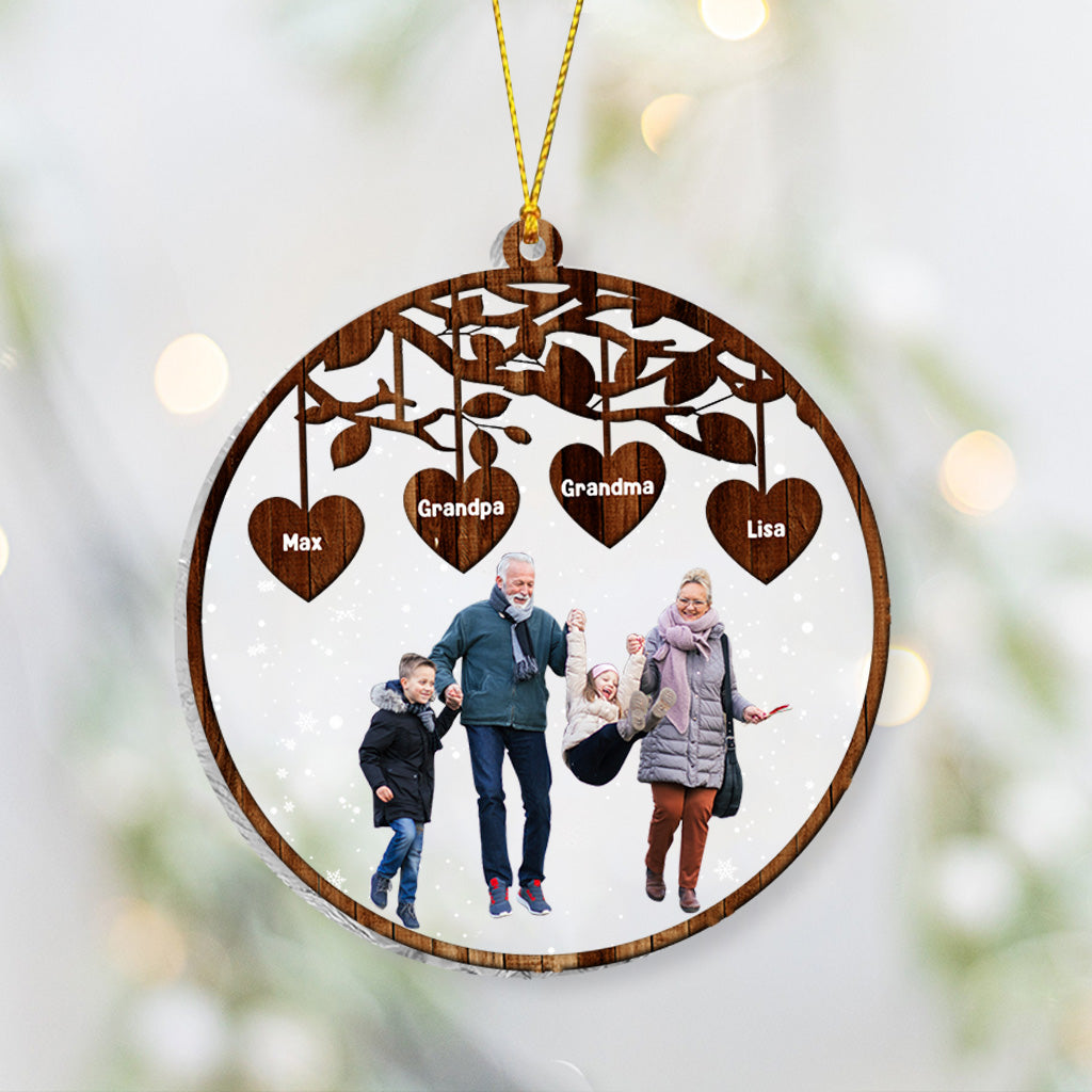 Enkelkinder 2023 – Personalisierter transparenter Oma-Weihnachtsbaumschmuck