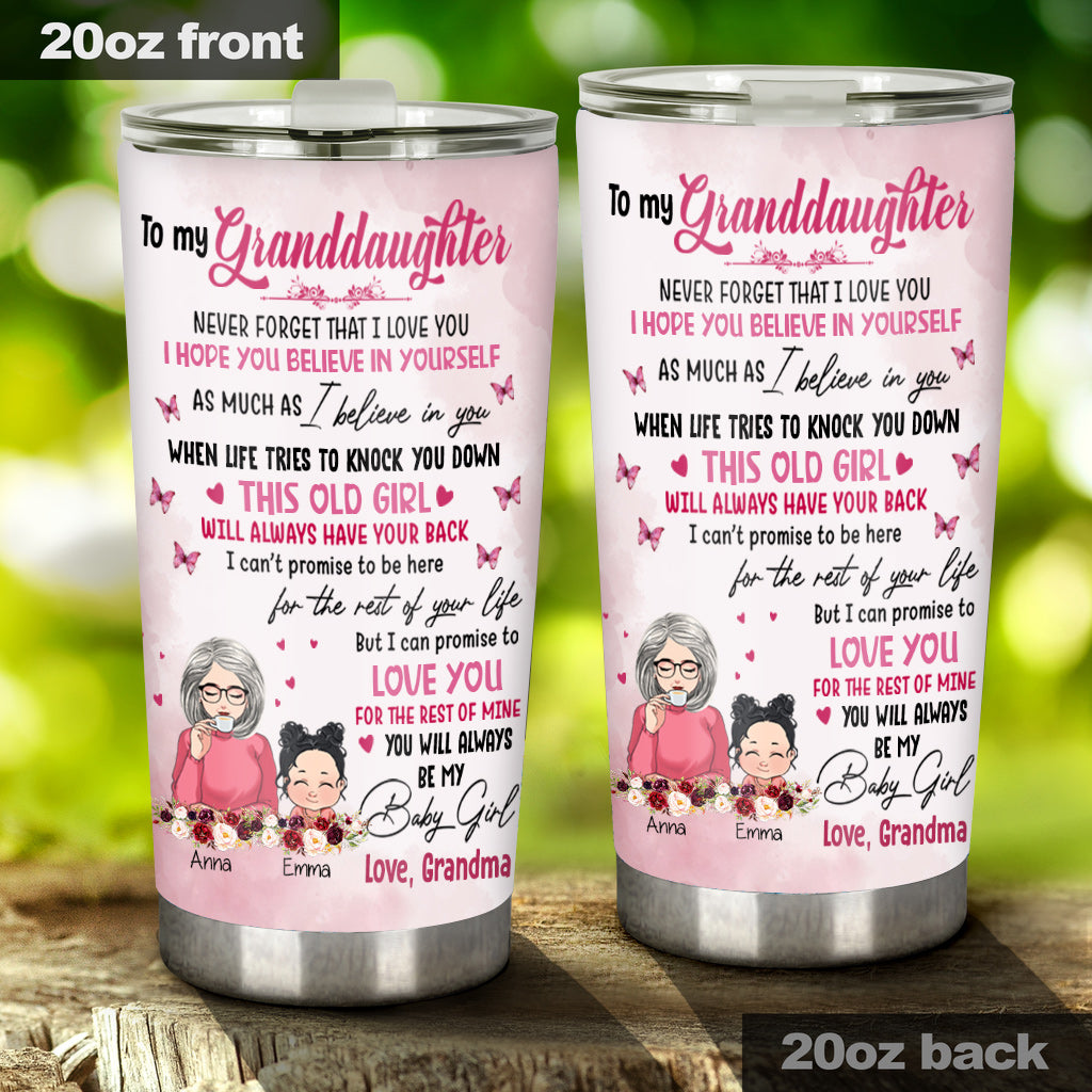 To My Granddaughter - Personalized Grandma Tumbler