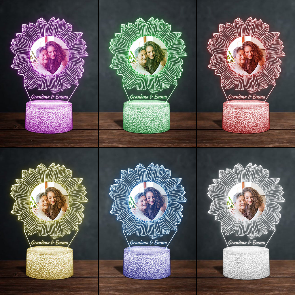 Du bist mein Sonnenschein – Geschenk für Mama, Oma, Schwester, Tochter, Sohn, Bruder, Opa, Papa, Ehefrau, Ehemann, Freund/Freundin – Personalisierte, geformte Leuchtplatte