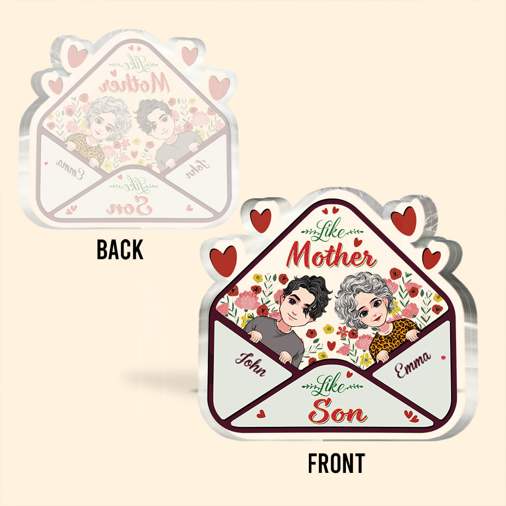 Wie die Mutter – Geschenk für Mama, Tochter, Sohn – Personalisierte Acrylplakette in individueller Form