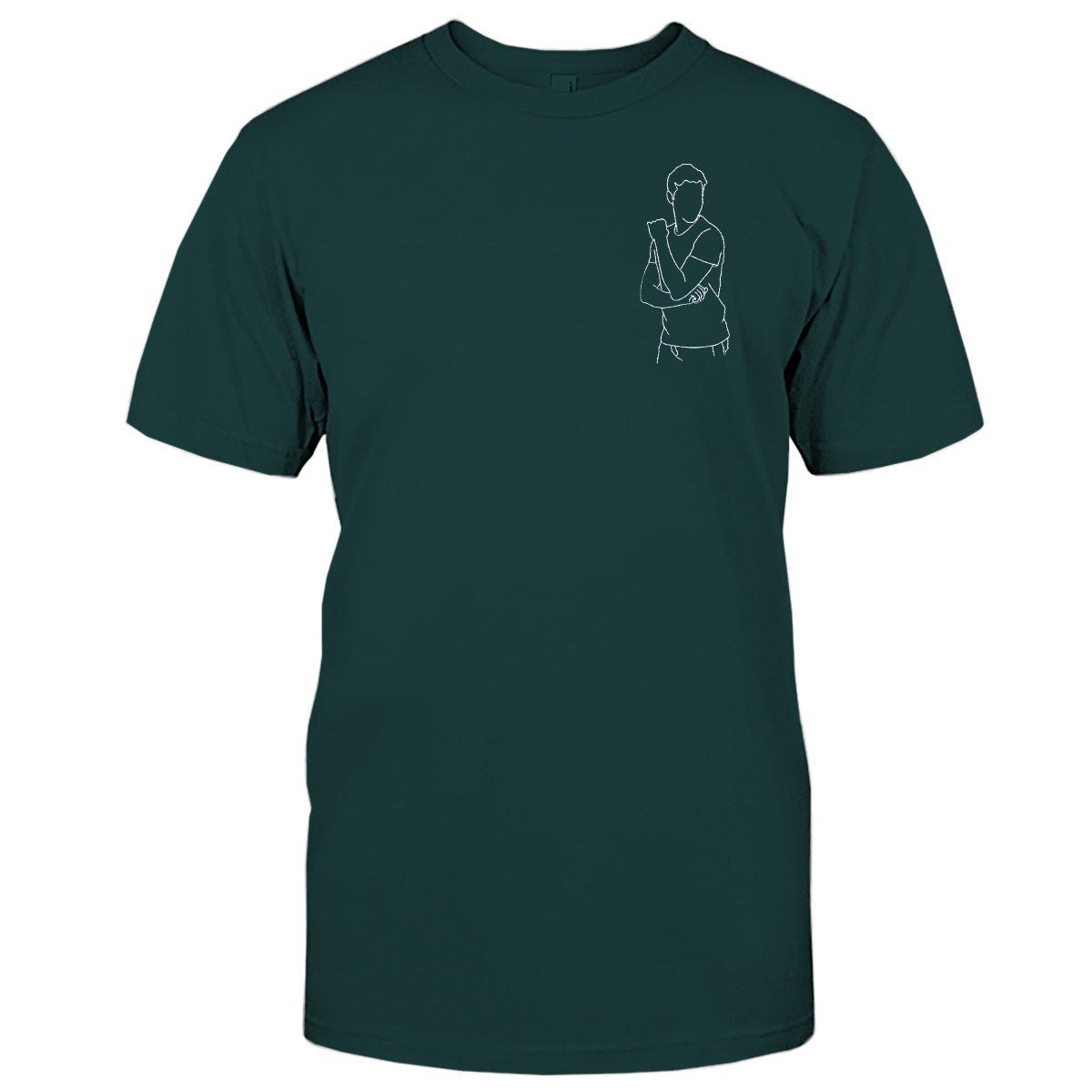 Custom Line Art - Personalized Son Embroidered T-shirt