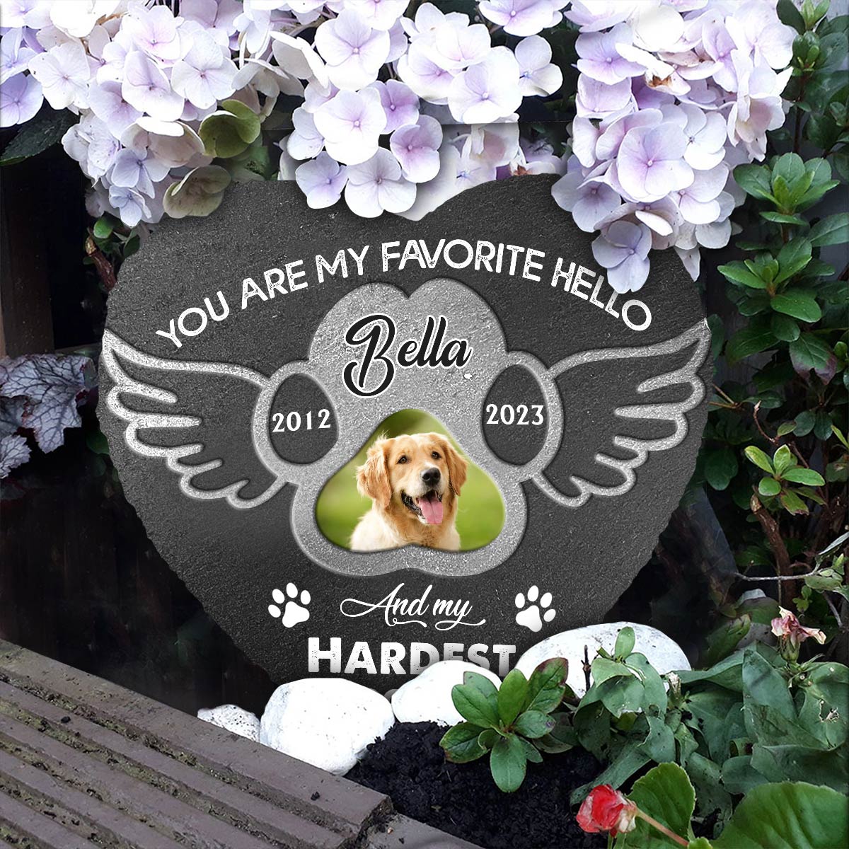 Best Friends Are Never Forgotten - Personalized Dog Heart Shaped Stone