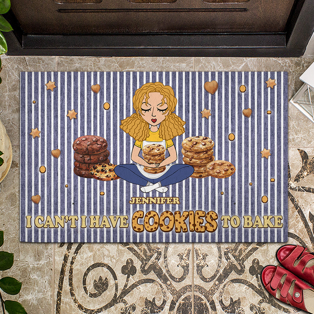 Ich kann nicht, ich muss Kekse backen – Personalisierte Fußmatte zum Backen