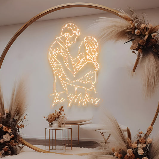 Ich liebe dich – Personalisiertes Neon-Schild für Paare