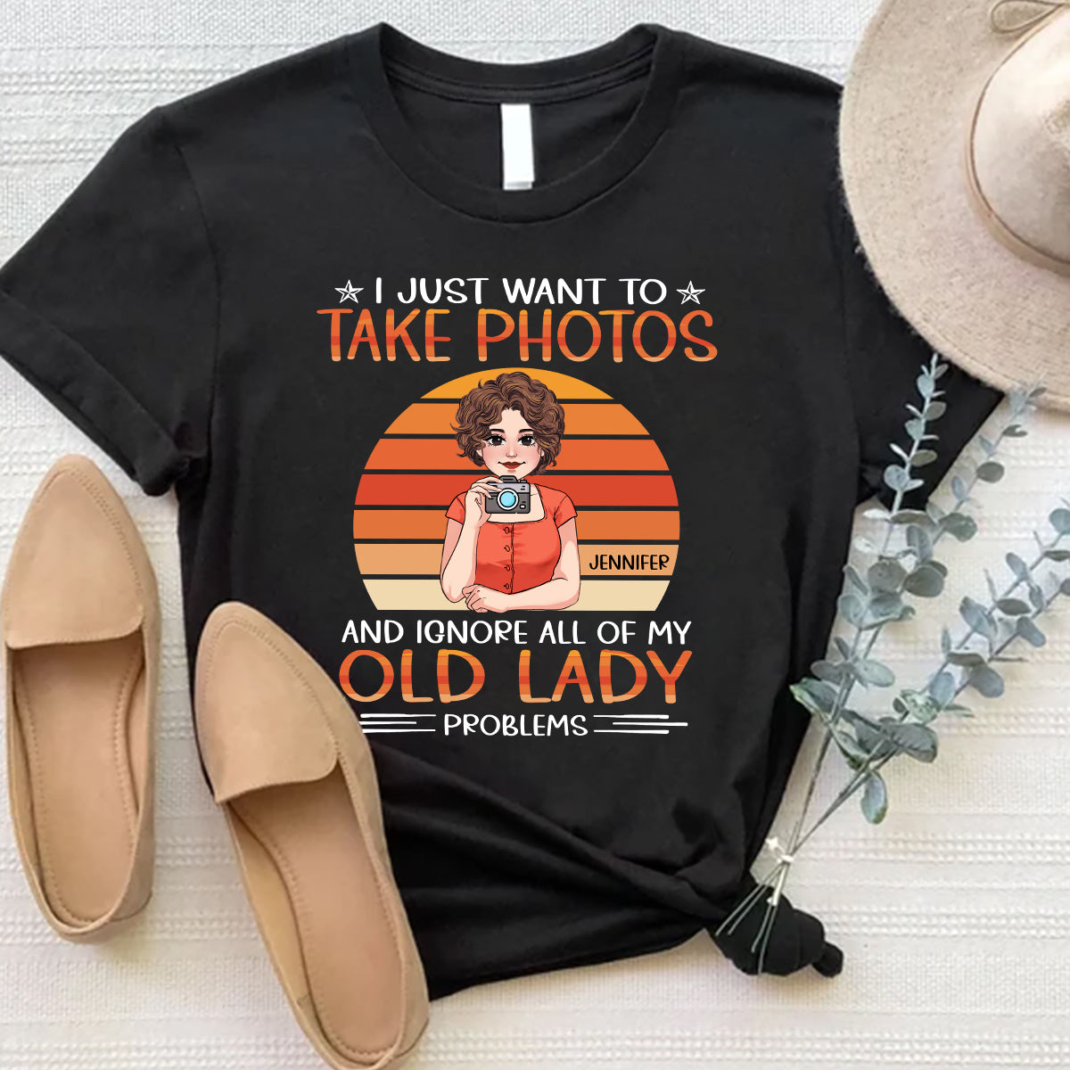 Ich will einfach nur Fotos machen – personalisiertes Fotografie-T-Shirt und Hoodie