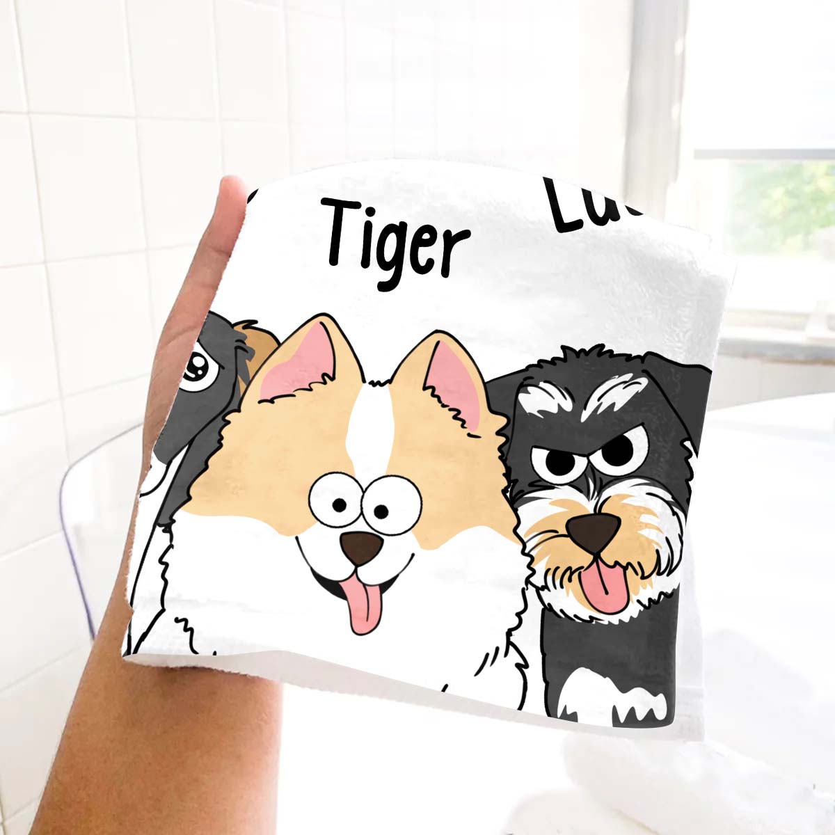 Bei jedem Snack, den du zubereitest, werde ich dich beobachten – Geschenk für Hunde- und Katzenliebhaber – personalisiertes Handtuch