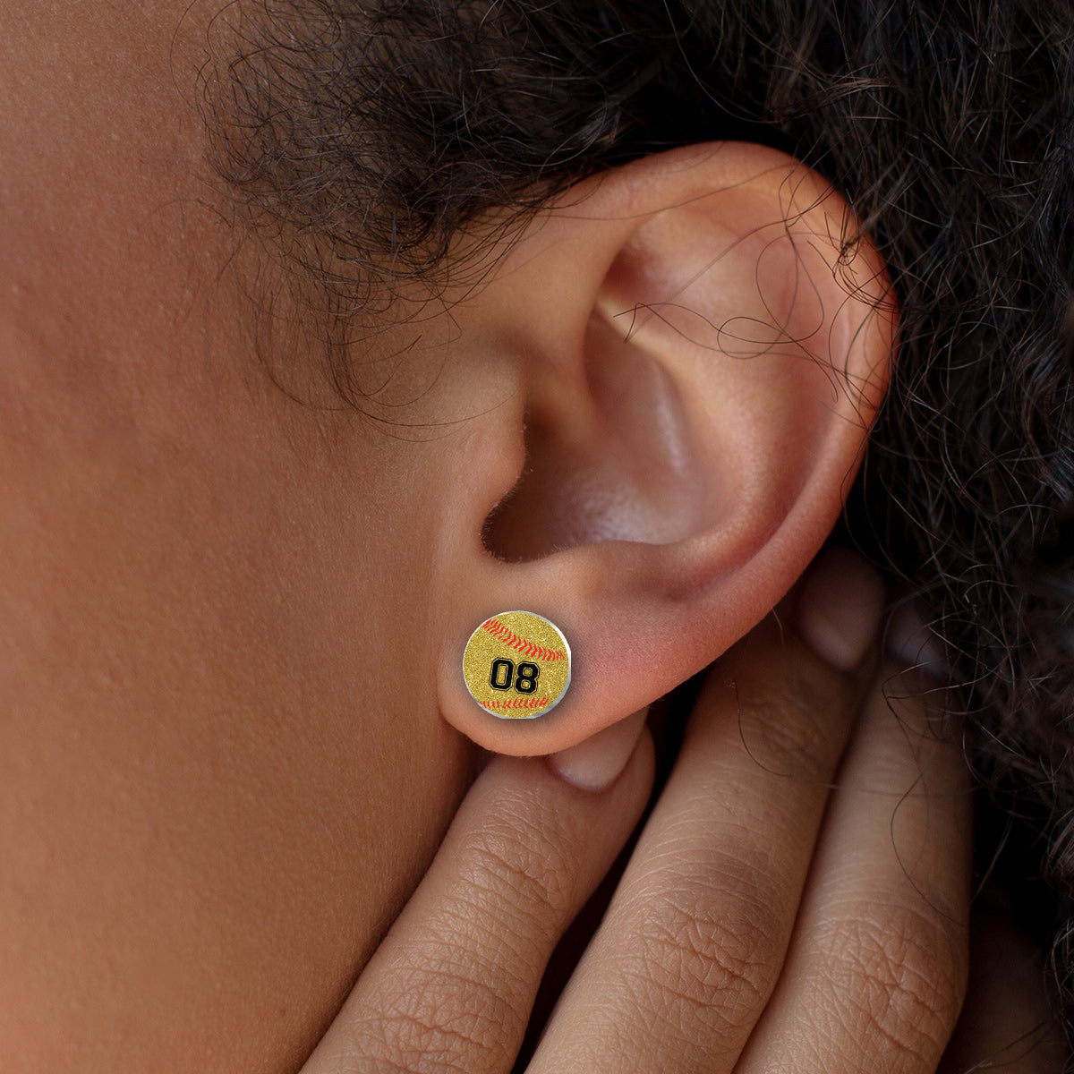 Softball Lovers - Personalized Softball Stud Earrings