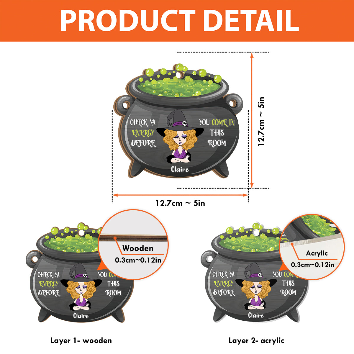Check Ya Energy – Personalisierter Hexen-Sonnenfänger